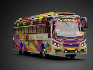 Trinethra Private bus from TamilNadu - INDIA Modèle 3D