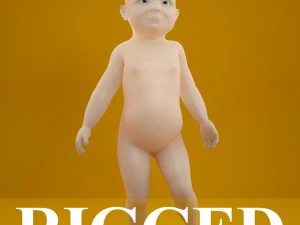 赤ちゃん 3Dモデル