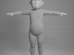 赤ちゃん 3Dモデル