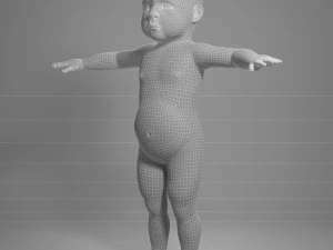 赤ちゃん 3Dモデル