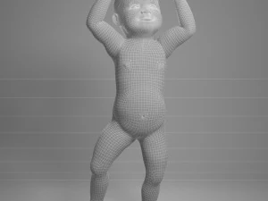 赤ちゃん 3Dモデル