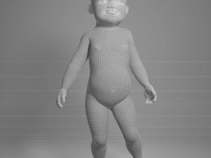 赤ちゃん 3Dモデル