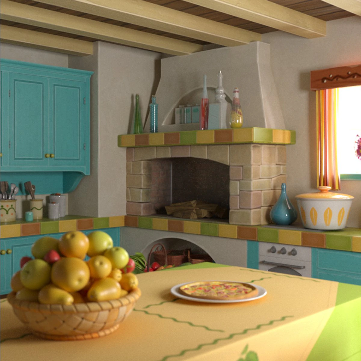kitchen 3D Model .c4d .max .obj .3ds .fbx .stl .blend