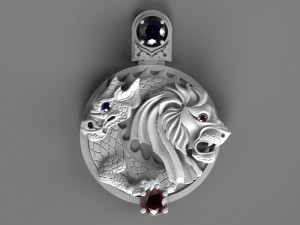 lion and dragon 3Dモデル