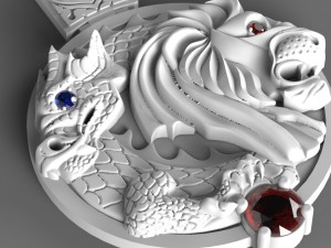 lion and dragon 3Dモデル
