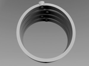 ring with stones Model 3D
