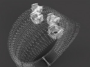ring with stones Model 3D