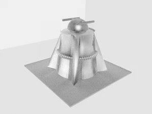 dual rocket launcher low poly 3D Model