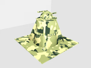 dual rocket launcher low poly 3D Model