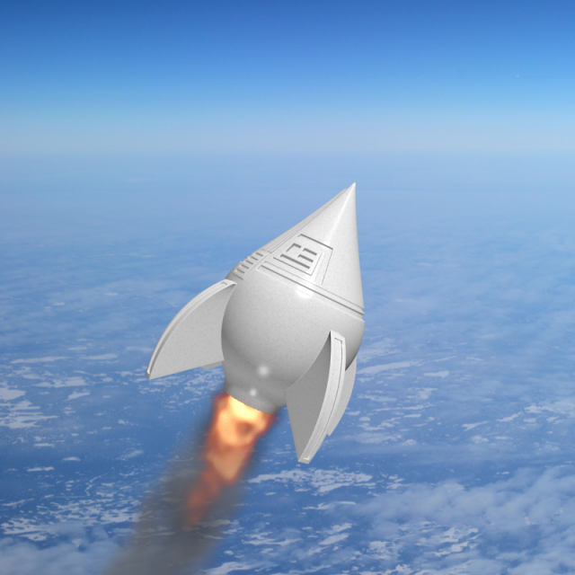 pot belly rocket 3D Модель .c4d .max .obj .3ds .fbx .stl .blend 