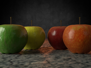 apple fruit stand Modèle 3D