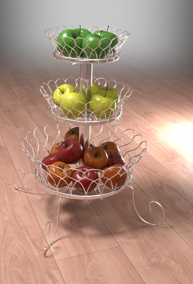 apple fruit stand Modèle 3D .c4d .max .obj .3ds .fbx .stl .blend 