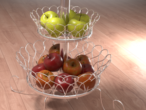 apple fruit stand 3Dモデル