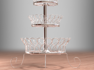 apple fruit stand Modèle 3D