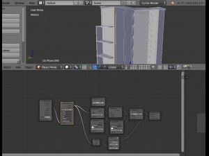 corner cabinet in solid wood 3D Model