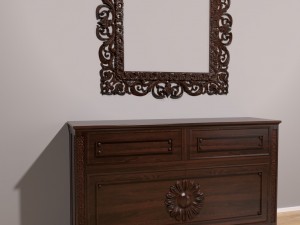 dresser with mirror 3D मॉडल
