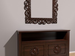 dresser with mirror 3D मॉडल