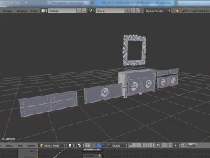 dresser with mirror 3D Model