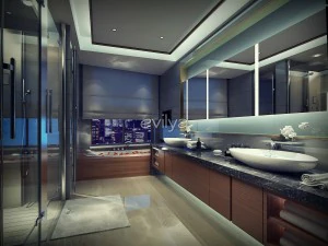 बाथरूम डिज़ाइन रेंडर सीन फुल नंबर 3 3D मॉडल