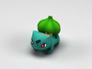 low poly pokemon bulbasaur - ivysaur - venusaur 3D Modell