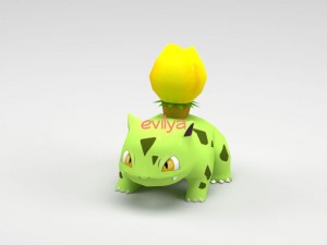 low poly pokemon bulbasaur - ivysaur - venusaur 3D Modell