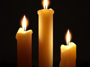 three melted candles 3D 模型