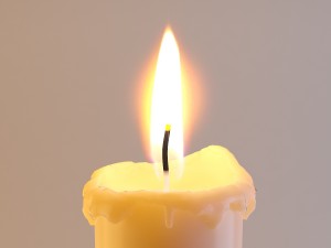 three melted candles 3D 模型