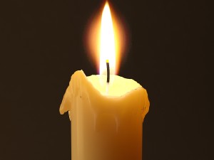 three melted candles 3D 模型