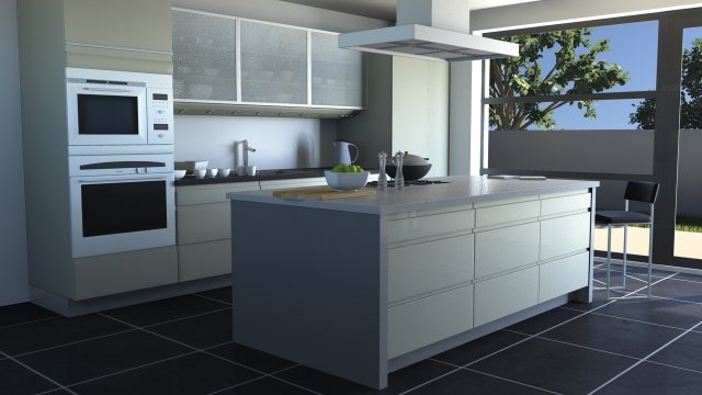 kitchen modern 3D Модель .c4d .max .obj .3ds .fbx .stl .blend 
