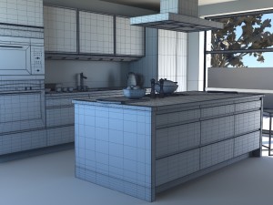 kitchen modern 3D Модель