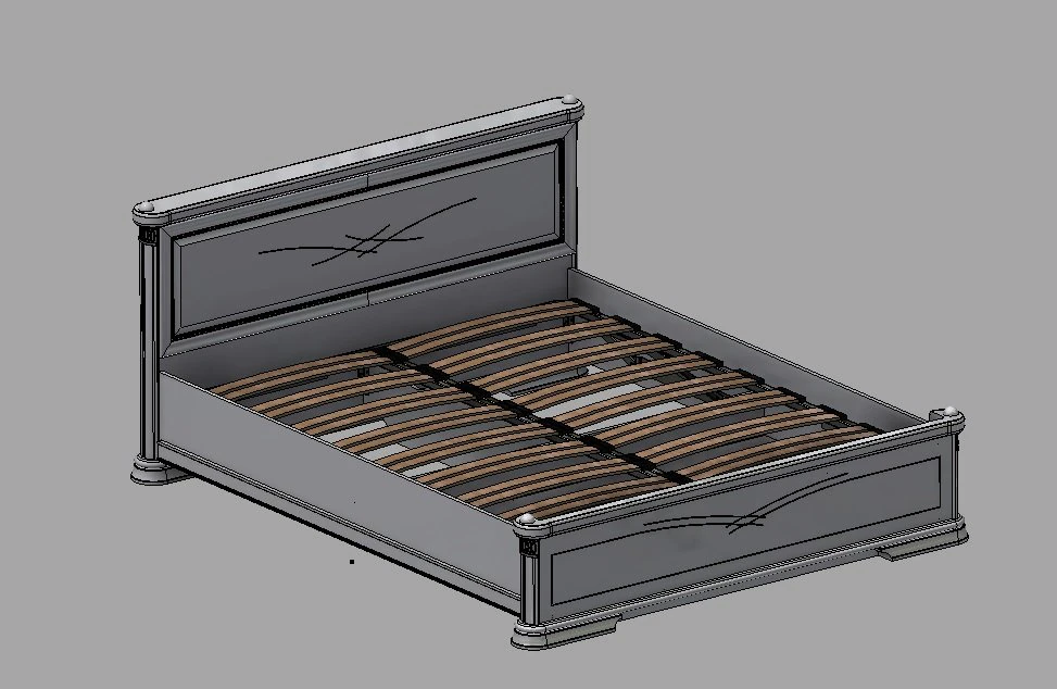 double bed 3D Model .c4d .max .obj .3ds .fbx .stl .blend 