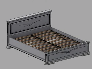 डबल बेड 3D मॉडल