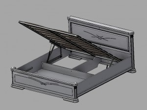 double bed Modèle 3D