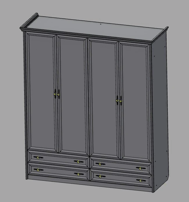 wardrobe 3D Model .c4d .max .obj .3ds .fbx .stl .blend