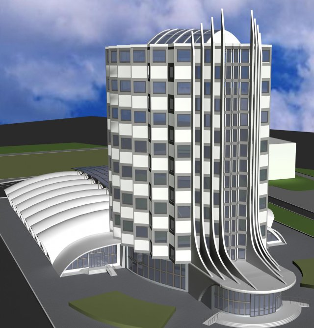 business centre 3D Модель .c4d .max .obj .3ds .fbx .stl .blend 