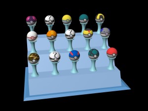 pokeballs set Modelo 3D