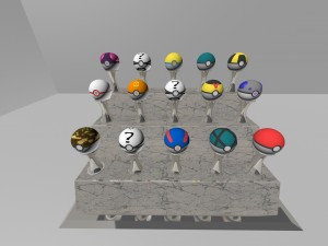 pokeballs set Modelo 3D