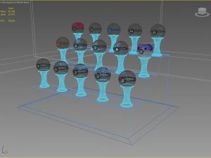 pokeballs set 3D Model