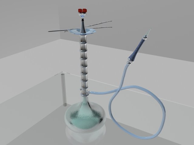 hookah 3D Model .c4d .max .obj .3ds .fbx .stl .blend 