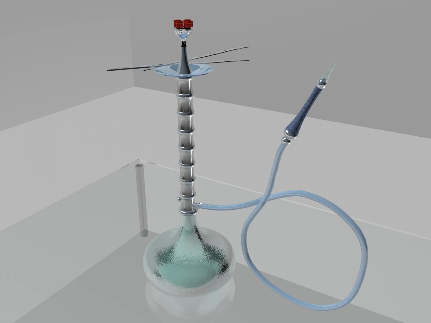 hookah 3D Model .c4d .max .obj .3ds .fbx .stl .blend 