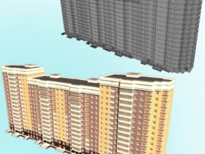 16वीं मंजिल की इमारत 3D मॉडल