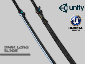 dark long blade 3D मॉडल