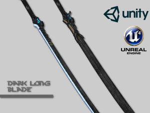 l&acirc;mina longa escura Modelo 3D