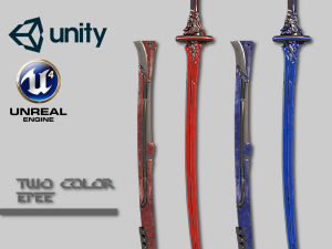 two colors epee 3D मॉडल