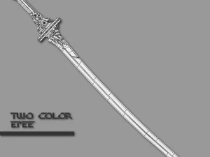 two colors epee 3D Model