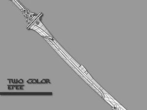 two colors epee 3D Model