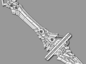 two colors epee 3D Model