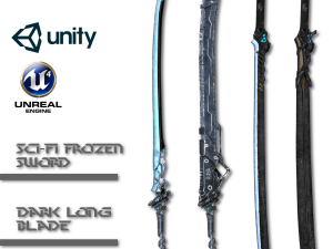 sci-fi swords pack 3D मॉडल