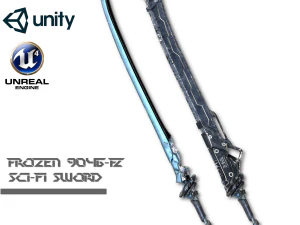 sci-fi swords pack 3D Model