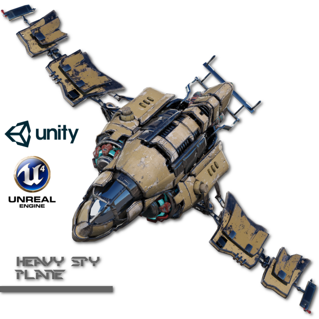 heavy spy plane Modèle 3D .c4d .max .obj .3ds .fbx .stl .blend 